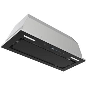 Range Hood Insert 30 Inch 800 CFM, Built-in Vent Hood Black Glass Gesture & Touch Control Kitchen Exhaust Fan, Mesh Filters Recirculating Stove H (Option: 30inch)